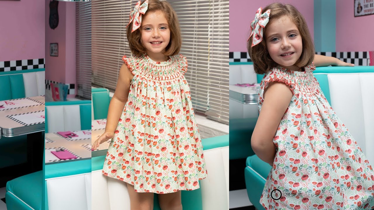 Vestido nido de abeja. REVISTA PATRONES INFANTILES nº 12