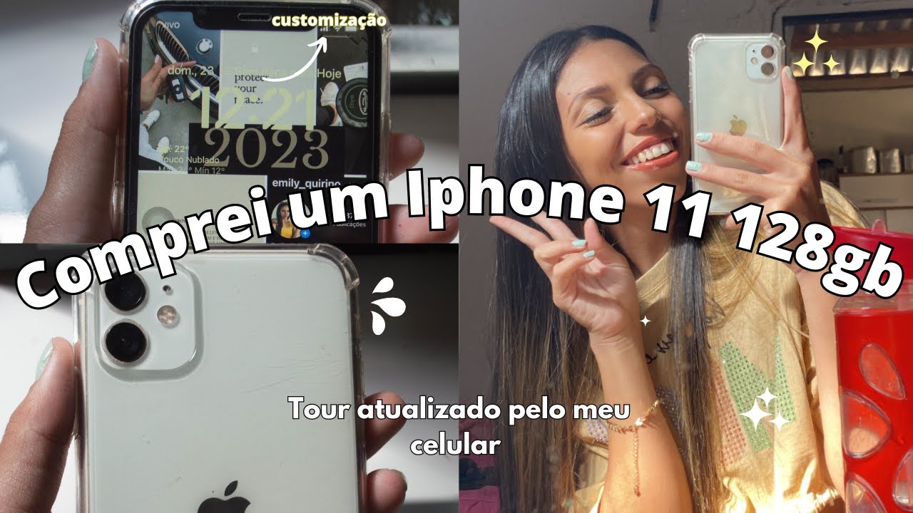 Tour pelo meu celular novo / mostrando meu iphone 11 128gb