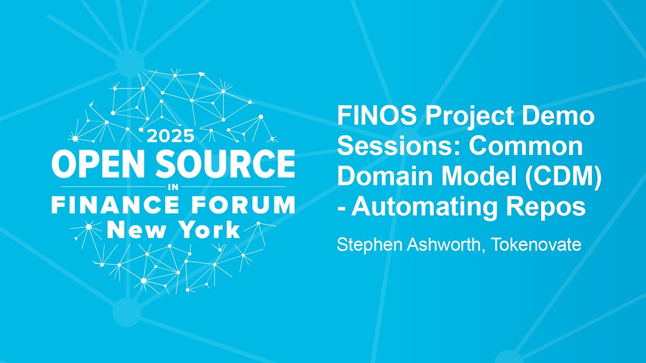 FINOS CDM Demo: Tokenized Settlement and Repo Automation | Stephen Ashworth, Tokenovate