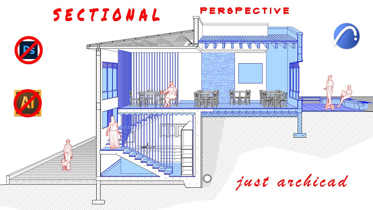 Секционная перспектива в ArchiCAD