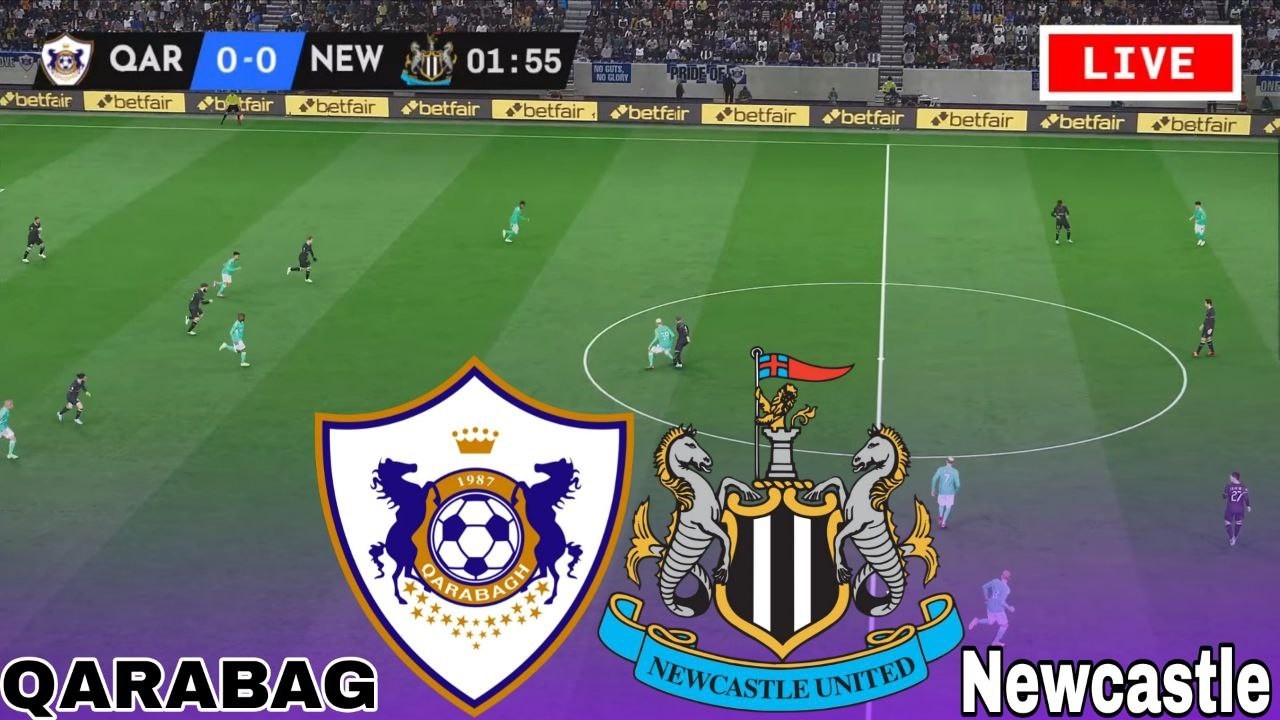 Qarabağ vs Newcastle LIVE Champions League 2026 TODAY MATCH Realistic Simulation PES 21