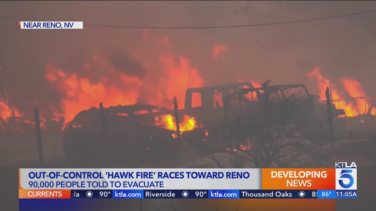 Out-of-control Hawk Fire races toward Reno