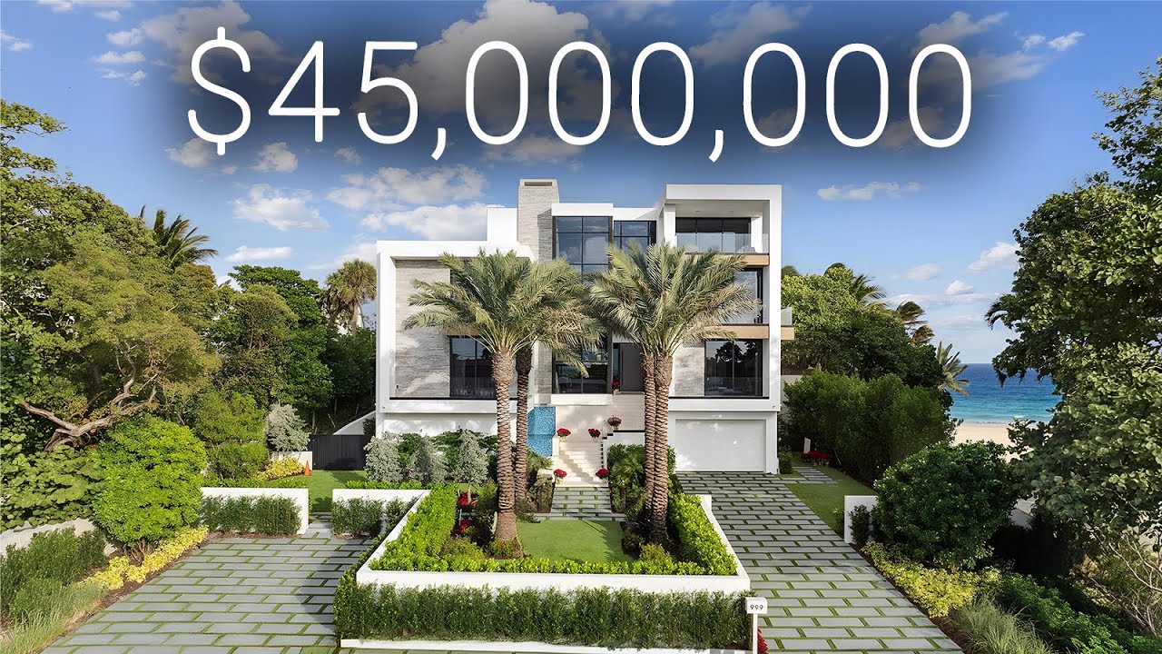 INSIDE a $45,000,000 BEACH FRONT MANSION WITH a 100FT DOCK and 8 CAR GARAGE on HILLSBORO MILE