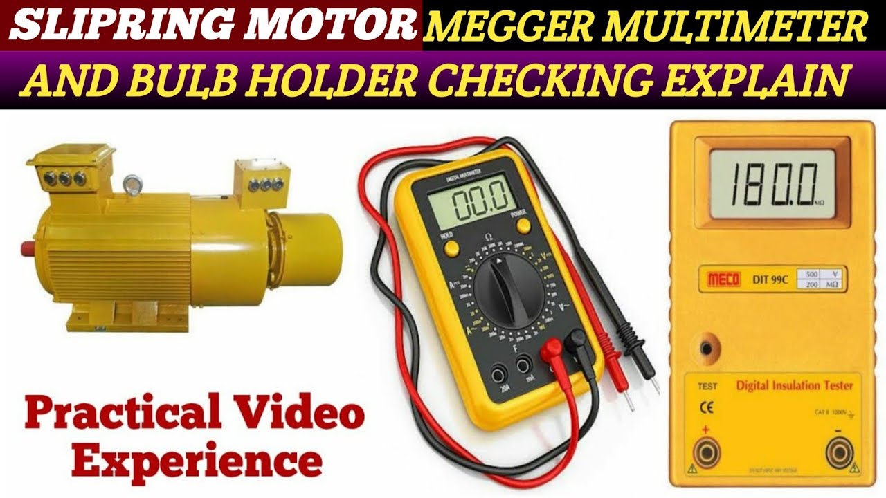 Slipring Motor Rotor and Stator Insulation resistance Checking | Slipring Check कैसे करना है @tapan
