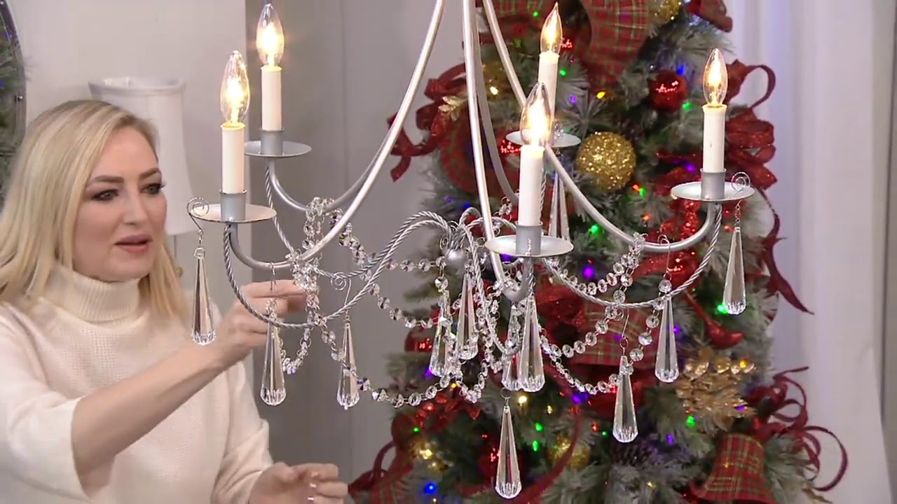Faceted Glass Garland or Ornaments with Drop by Valerie on QVC