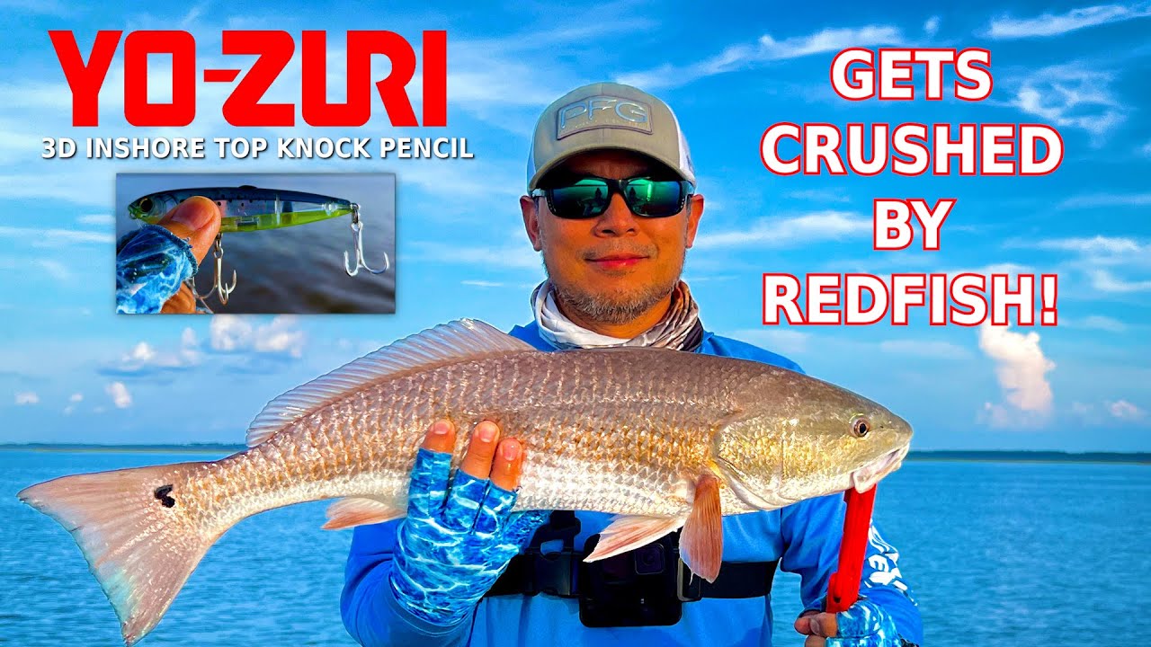#YOZURI Top Knock Pencil gets CRUSHED by #redfish