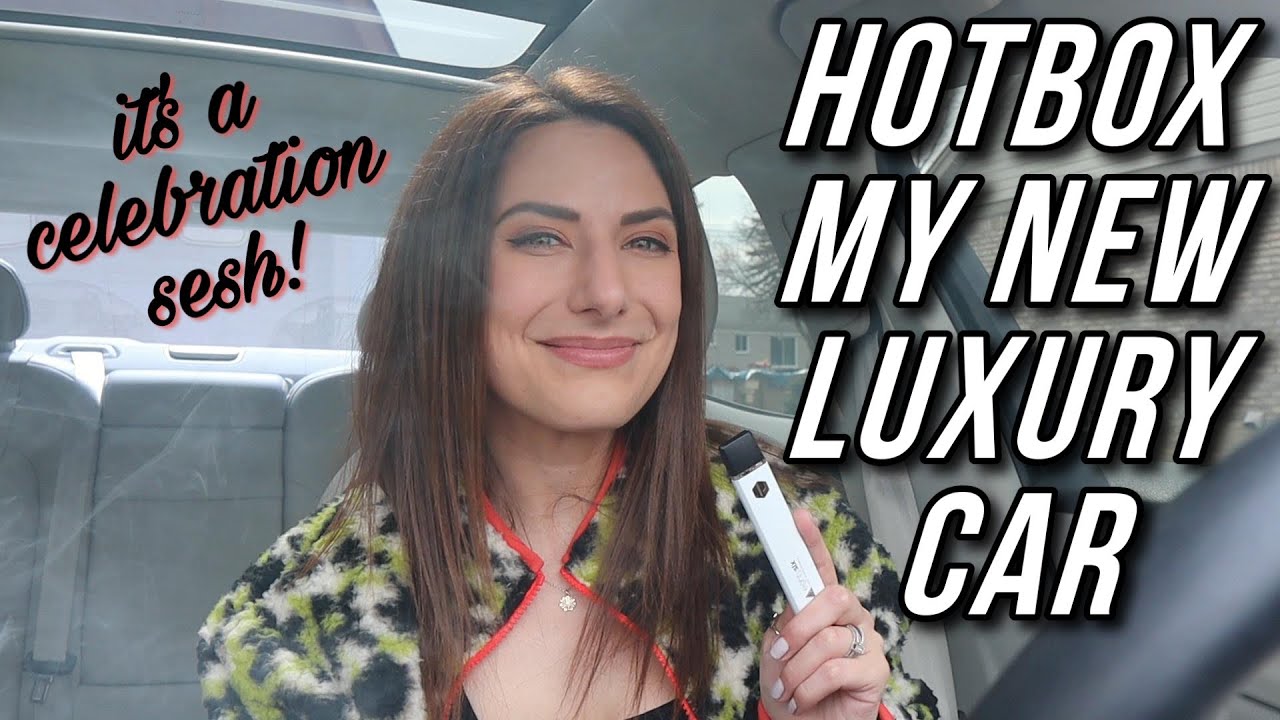 HOTBOX IN MY NEW LUXURY CAR | we're celebrating with the first sesh!