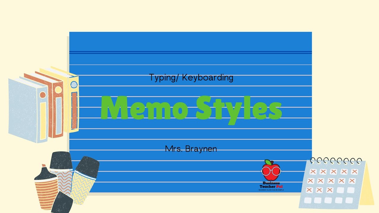 BGCSE| Keyboarding - What you need to know about Memorandums