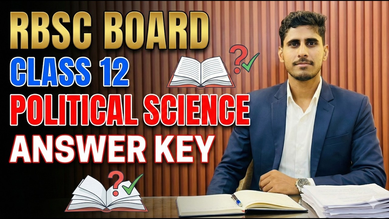 RBSE Class 12 Political Science Answer Key 2026 🔥 | Full Paper Solution