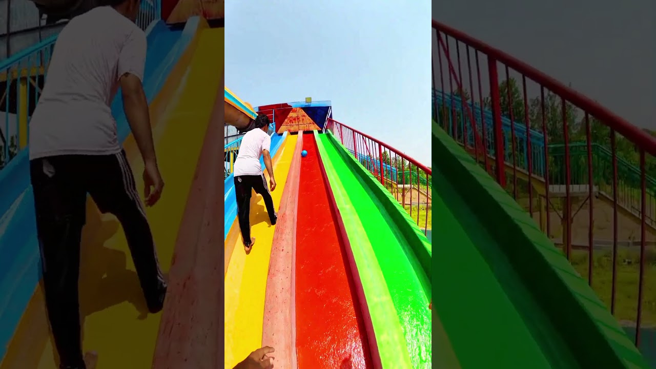 waterslide parkour Free running pov 🥳