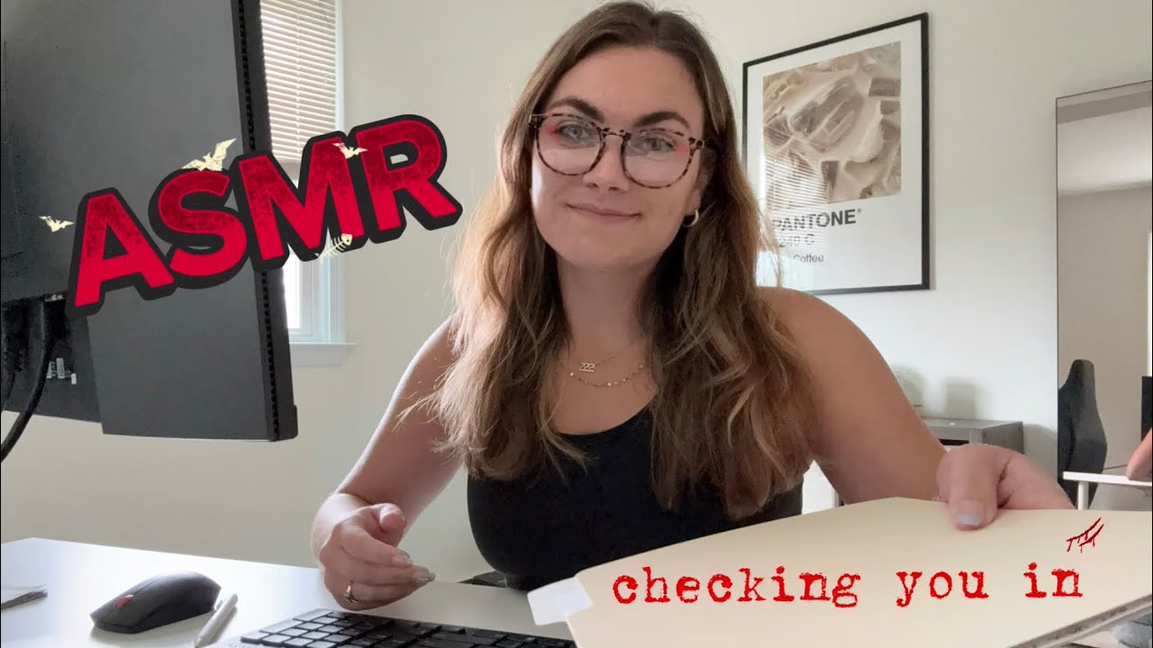 Blood Bank Receptionist 🧛🏻‍♀️ helps you fill out a questionnaire | 🎃 ASMR