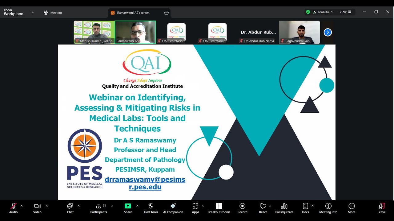Webinar Identifying, Assessing & Mitigating Risks in Medical Labs: Tools and Techniques