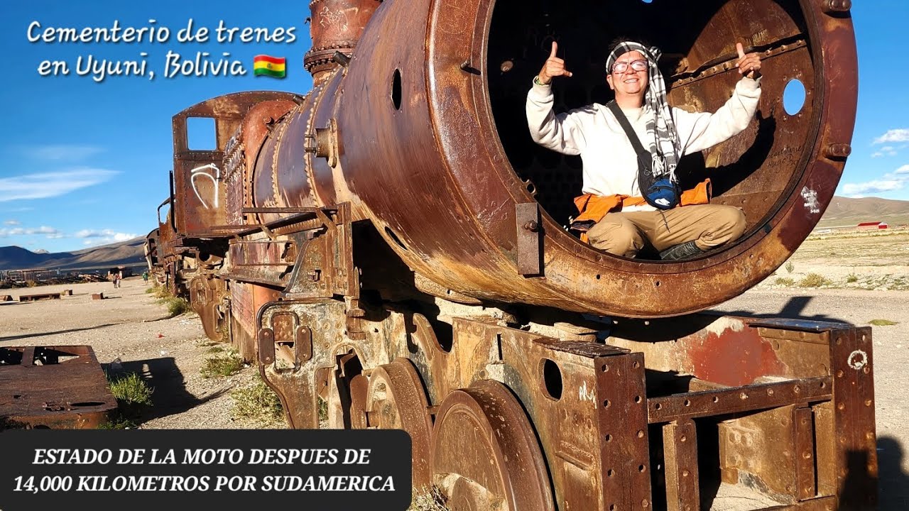 Uyuni Cementerio de Trenes | Día 44 - Sudamérica en moto 2026