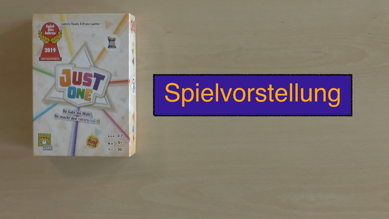 JUST ONE - Ihr habt die Wahl. Ihr macht den Unterschied - Spielvorstellung - Gesellschaftsspiel