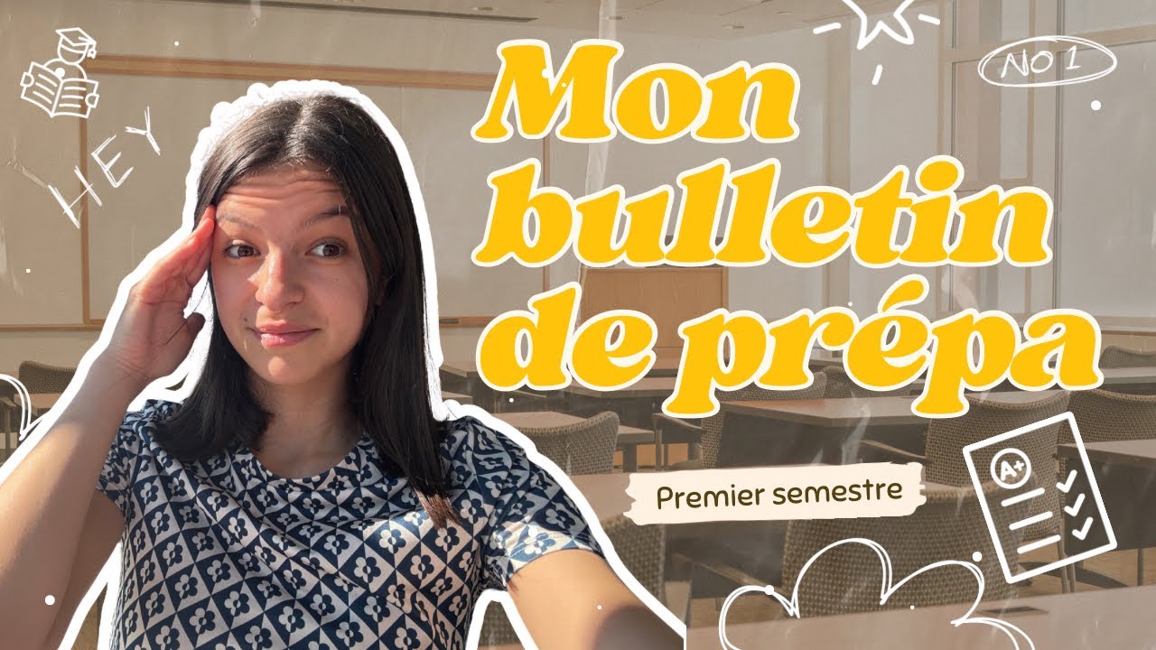 Mon bulletin de 1ʳᵉ année de prépa scientifique (mes vraies notes 😱)