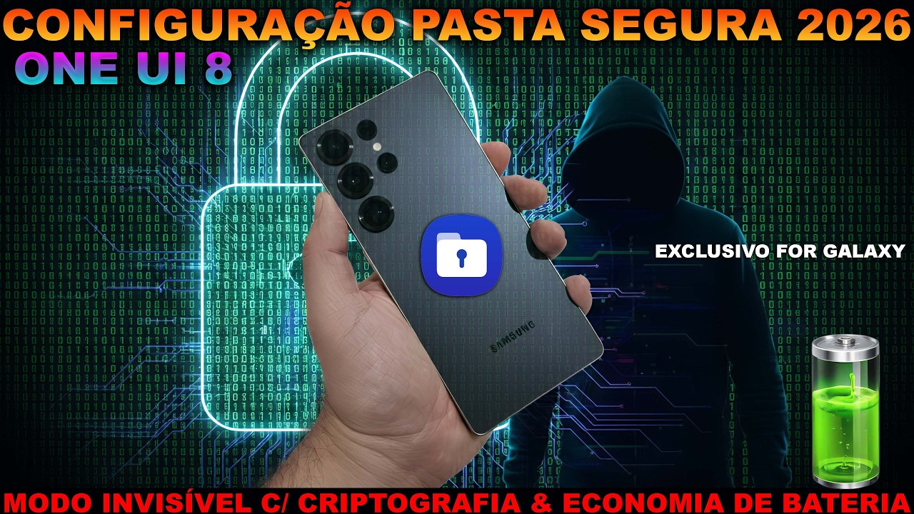 🛑🔒📲COMO CONFIGURAR PASTA SEGURA na ONE UI 8 C/ Máxima Economia de Bateria & Criptografia🔋⬇️#samsung