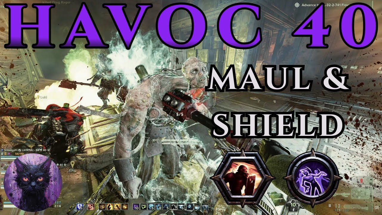 Arbites - Shock Maul & Shield Mk VI & Shotgun | Havoc 40 Gameplay | Refinery Delta | Darktide