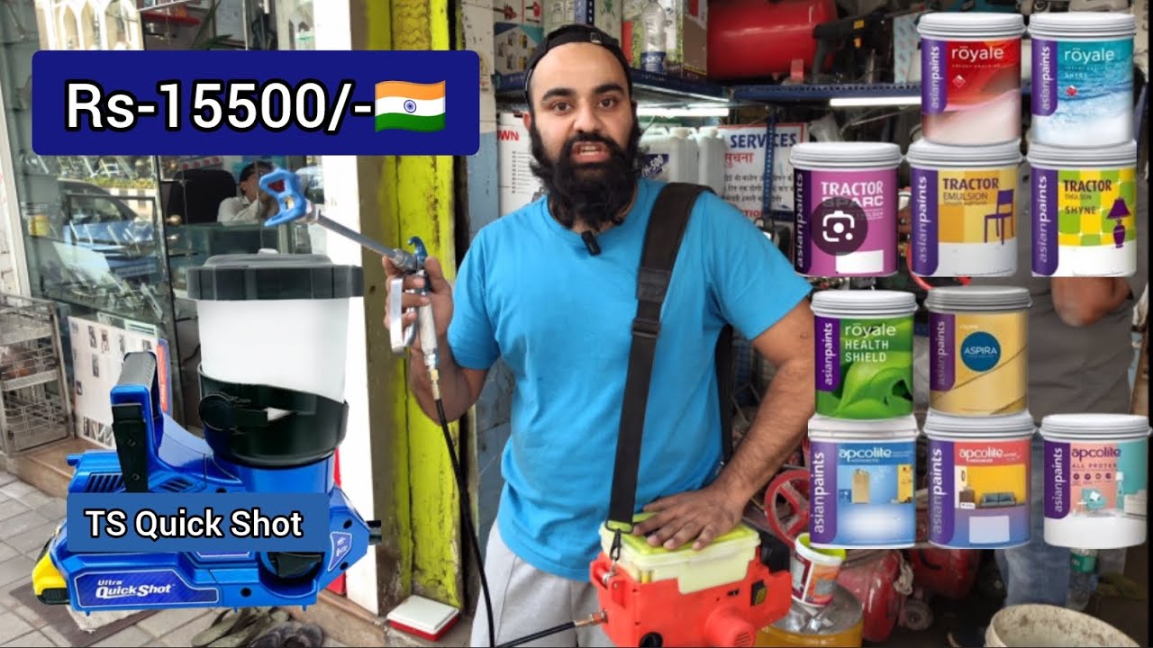 TS Quick Shot Airless Spray Painting Machine | Portable Battery operated Machine | Spray Painting