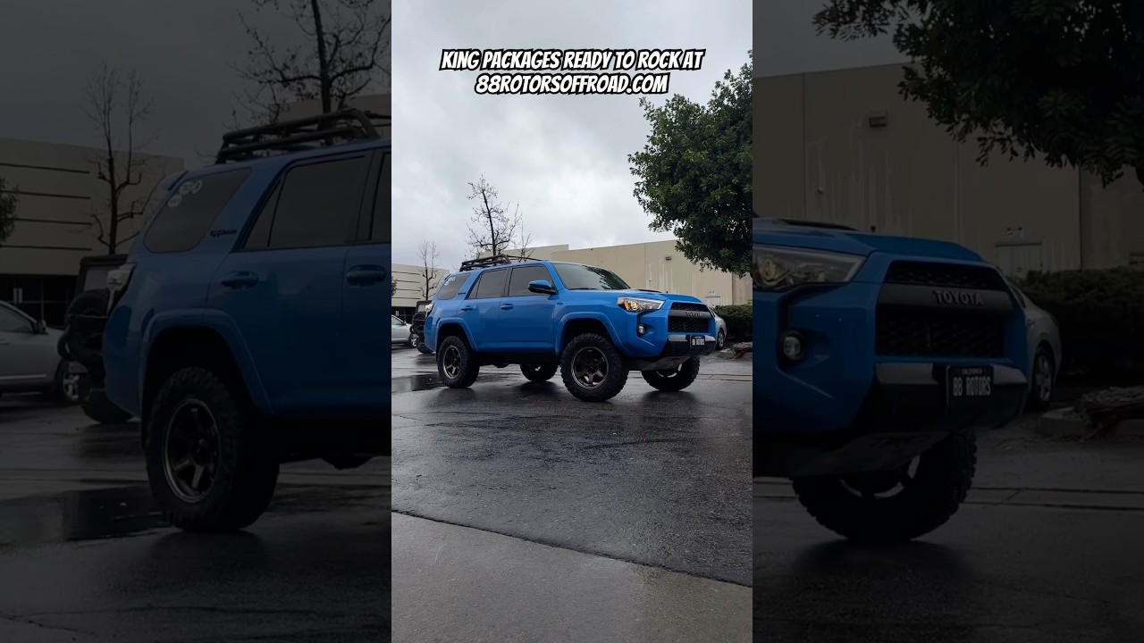 Toyota 4Runner цвета Voodoo Blue на подвеске King & Camburg с лифтом #88rotorsoffroad