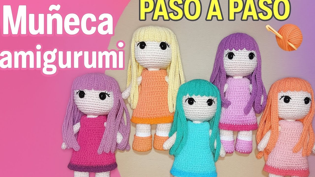 Mu&ntilde;eca amigurumi de 26cm paso a paso
