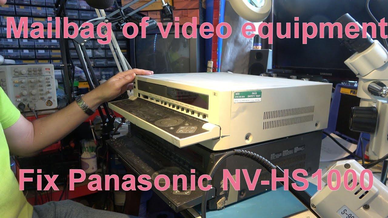 Почтовый мешок видеооборудования, ремонт Panasonic NV-HS1000 S-VHS.