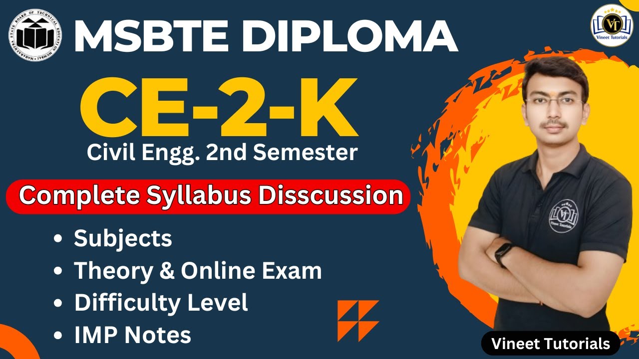 CE2k | Diploma in Civil Engineering 2nd Semester Syllabus Discussion | Vineet Sir | Vineet Tutorials