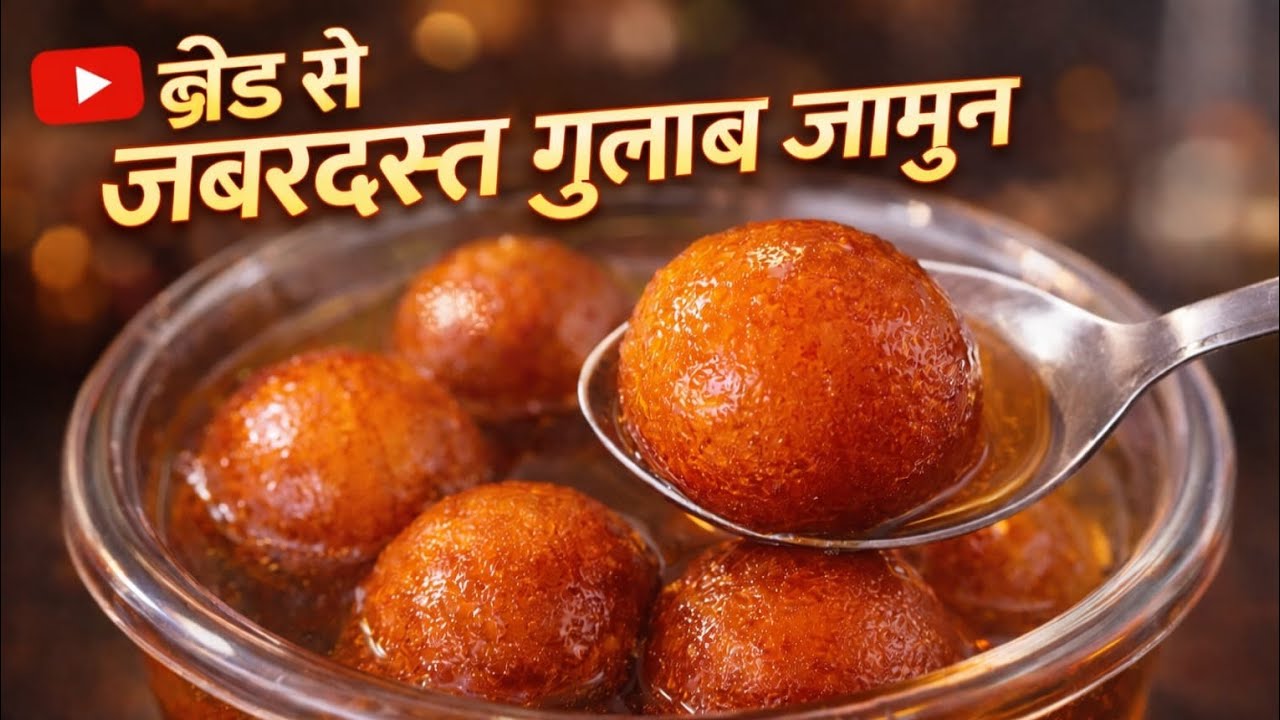 सिर्फ ब्रेड से बनाए सॉफ्ट गुलाब जामुन 😍🔥 | Instant Bread Gulab Jamun Recipe | Easy And Simple Recipe