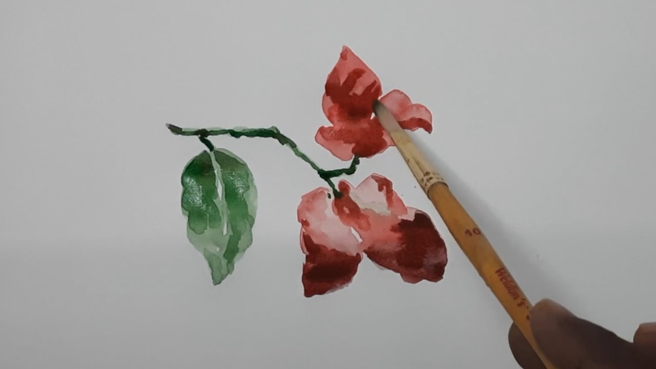 flower colouring water colour - Fulsing Gavit