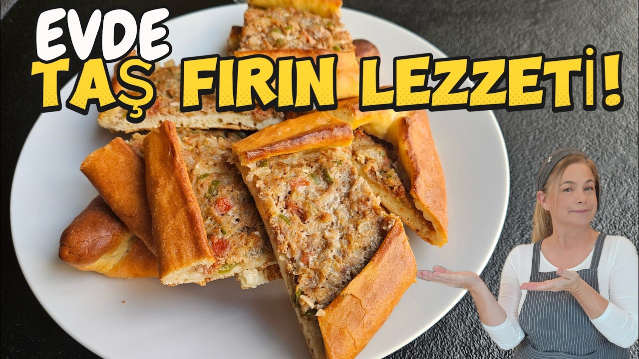 EVDE TAŞ FIRIN PİDESİ! | 200gr Kıymayla 4 Büyük Pide