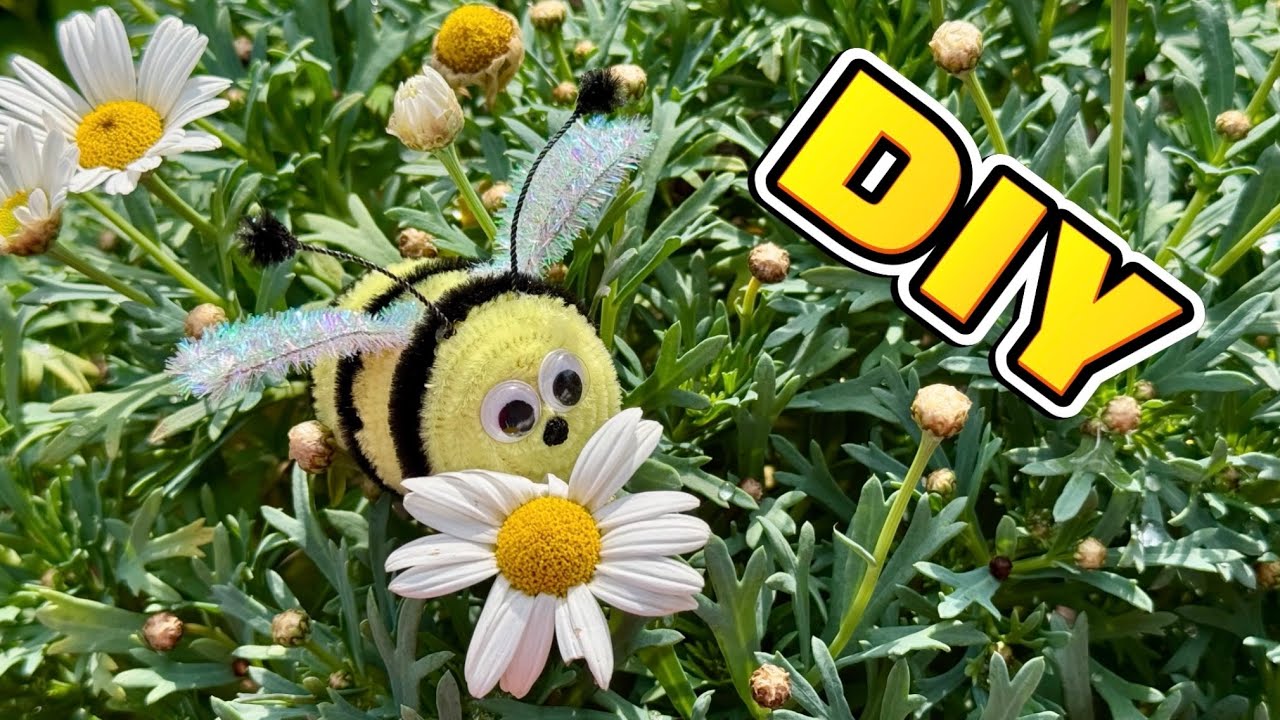 DIY: Niedliche Biene aus Pfeifenreinigern basteln. Tutorial