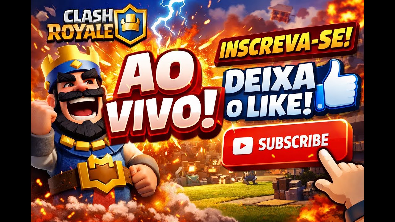 jogando clash royale com a tropa do chat,vem resenhar no chat