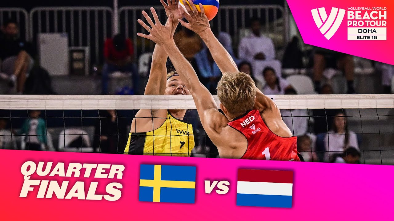 Åhman/Hellvig vs. van de Velde/Immers - Quarter Finals Highlights Doha 2024 #BeachProTour