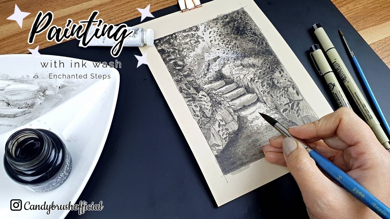 Ink Wash Painting #1| Enchanted Steps