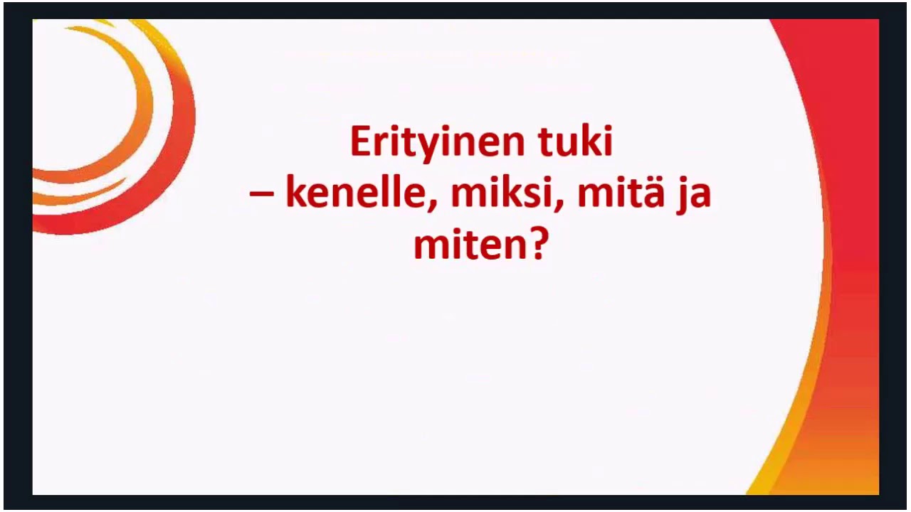 Erityinen tuki    6.3.2018