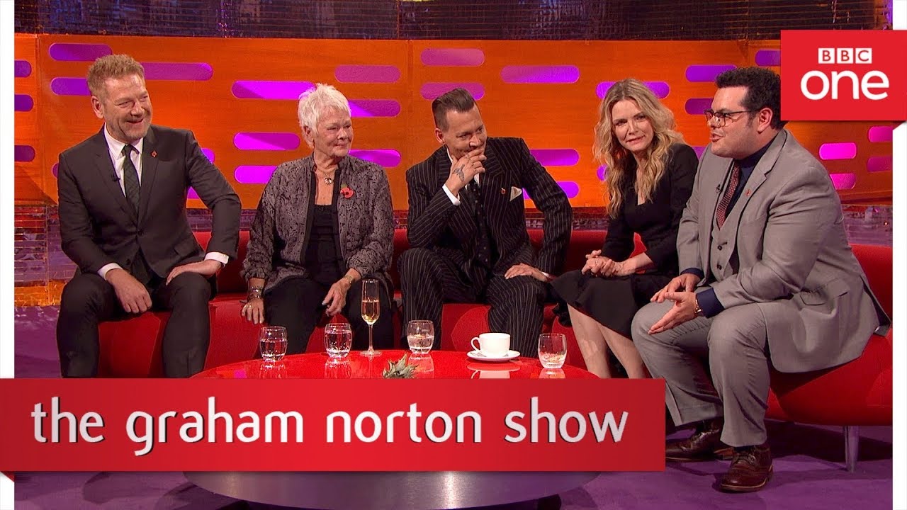 Josh Gad does a 'who farted' look - The Graham Norton Show: 2017 - BBC