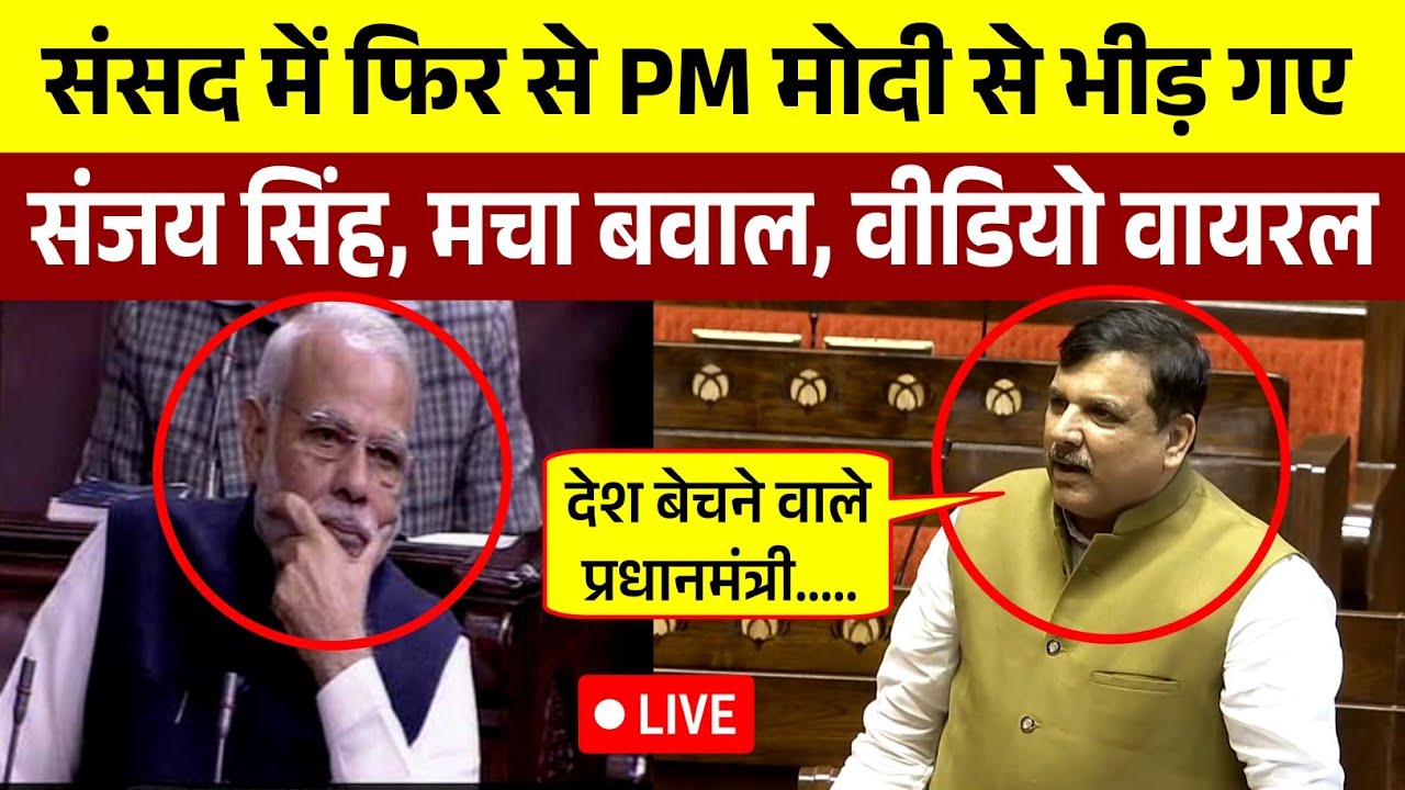 संसद में Sanjay Singh का भाषण || PM मोदी पर साधा निशाना || Parliament Season | Sanjay Singh