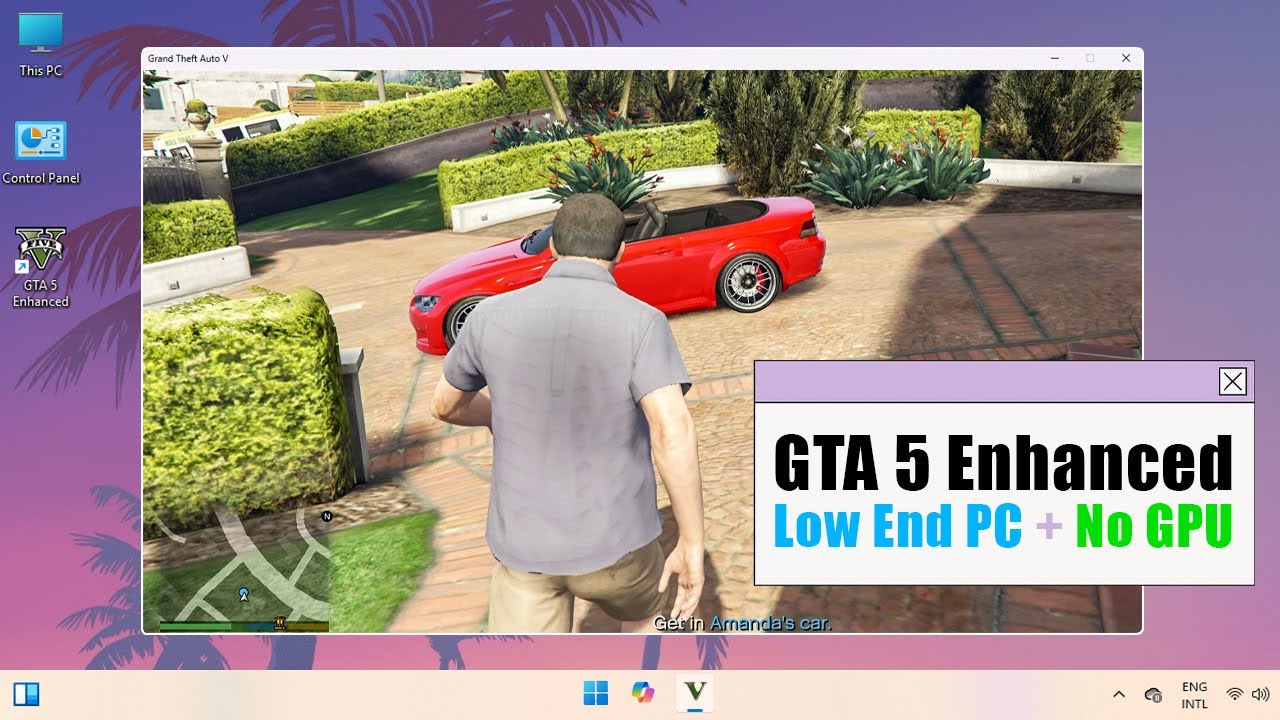 Как играть в GTA 5 Enhanced на слабом ПК без видеокарты 🔥