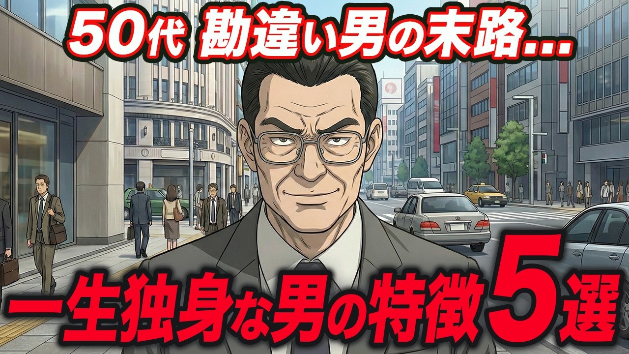 【50代の婚活】結婚できない男の特徴5選。一生独身が確定するエリート男性の末路【シニア朗読アニメ】