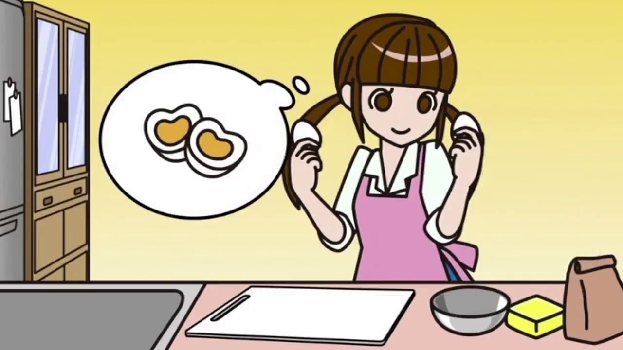 gudetama: heart shaped eggs