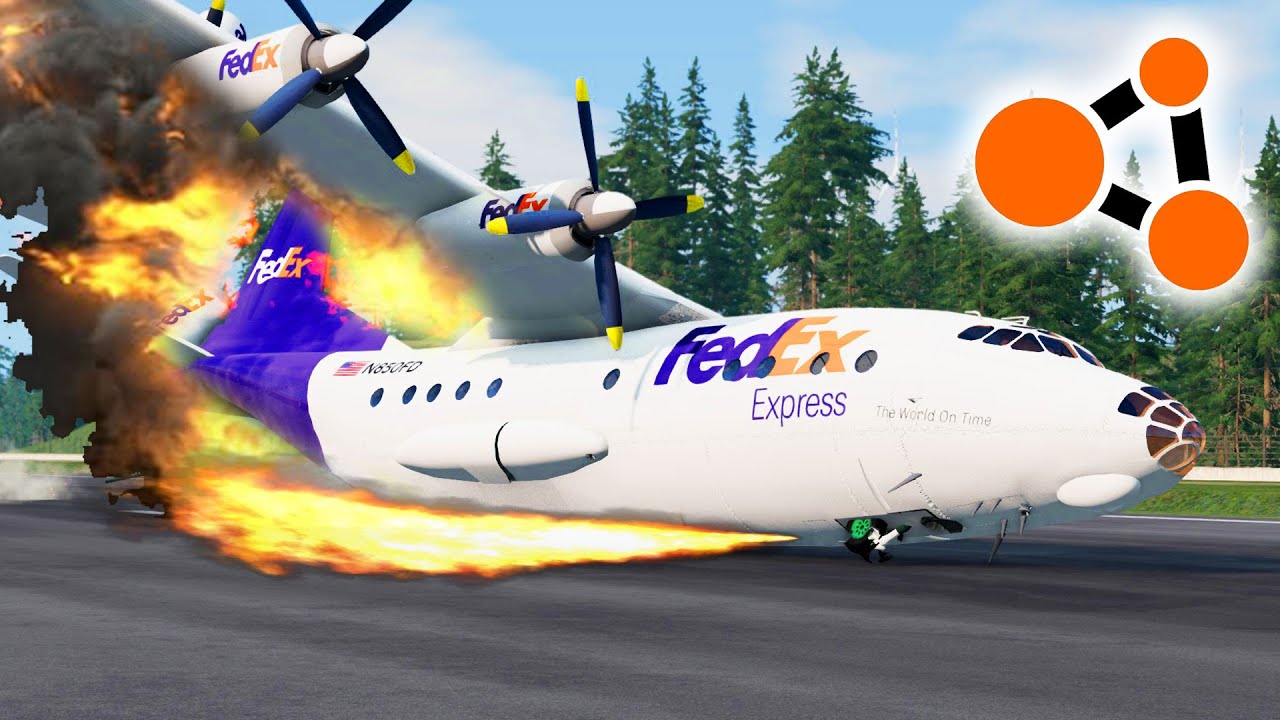 BeamNG Drive — воссоздание места крушения самолёта FedEx Flight 80