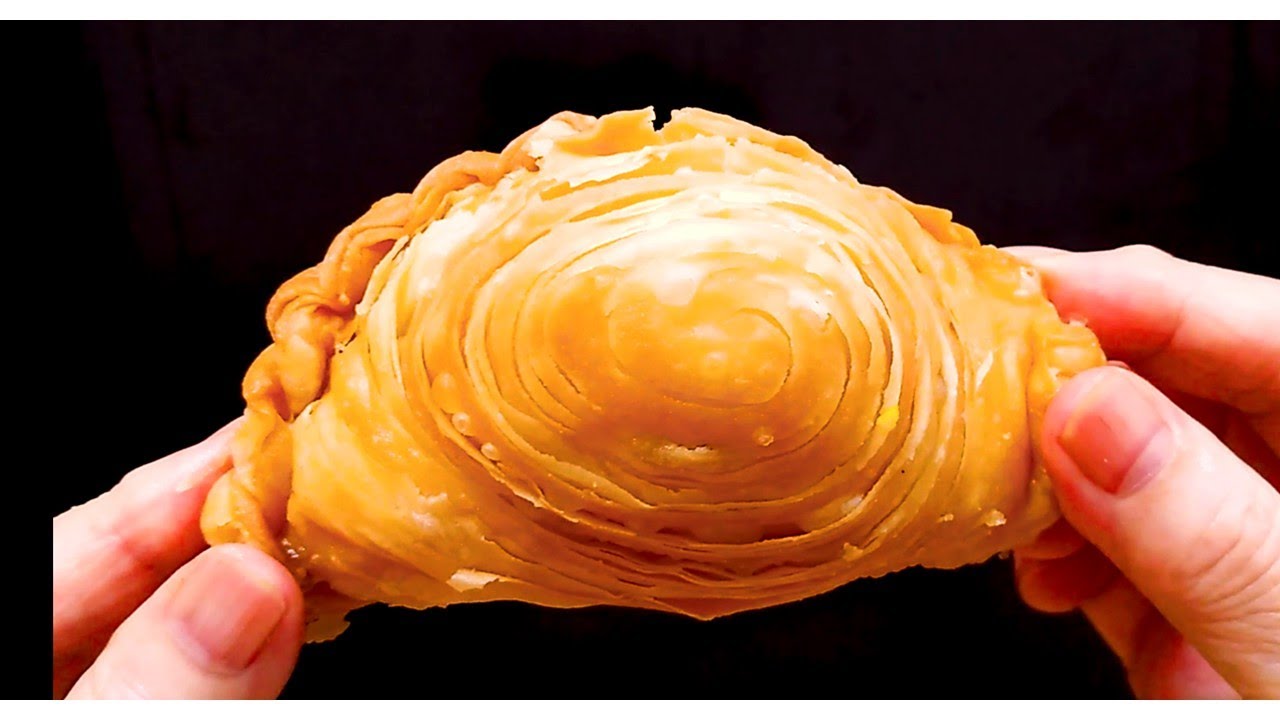 Rendang Chicken Spiral Curry Puffs/Karipap Pusing/Flaky Puff Pastry/No Oven Needed