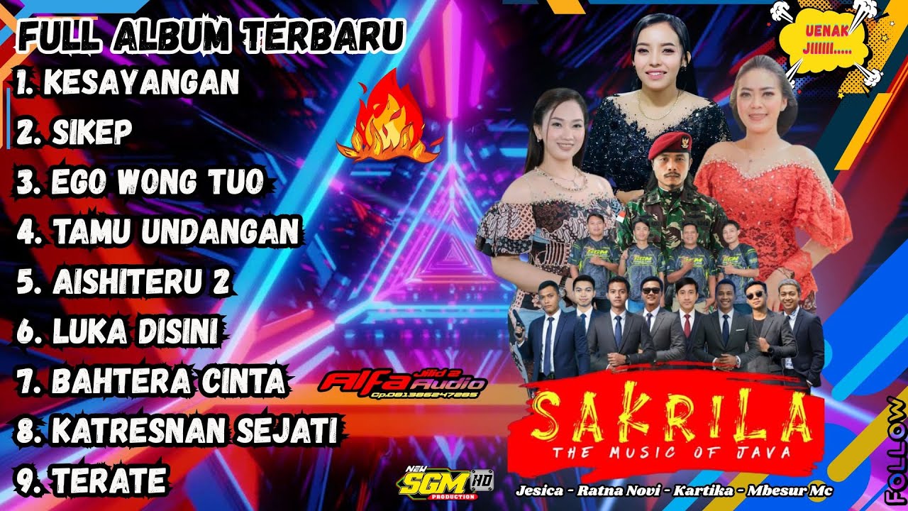 FULL ALBUM SAKRILA Musik Terbaru!!! (KESAYANGAN-SIKEP-AISHITERU 2-TAMU UNDANGAN) - Alfa Audio