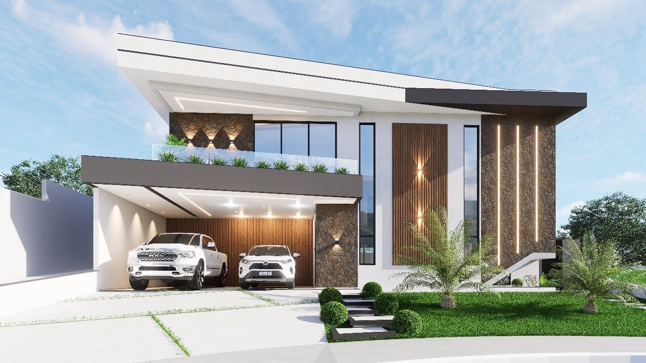 CASA MODERNA 357m² • 4 SUÍTES + VARANDA GOURMET • TOUR COMPLETO EM 3D