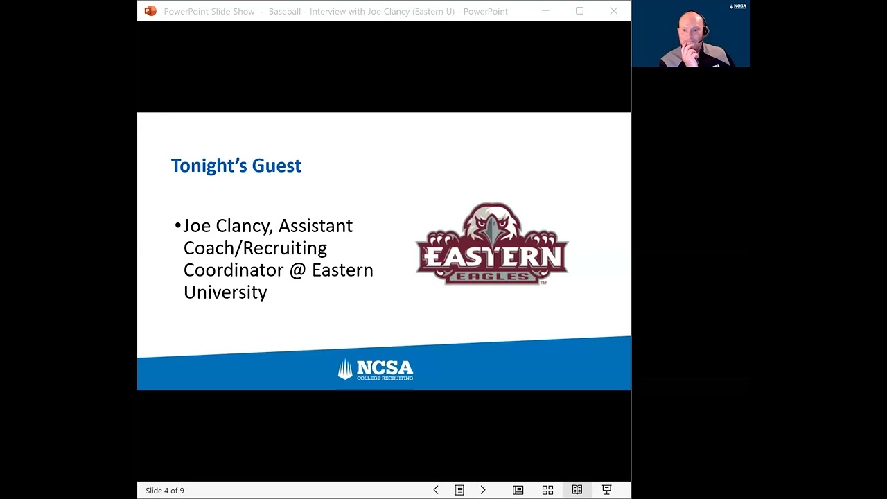 Interview with Joe Clancy, Assistant Baseball Coach at Eastern University (5/22/2024)