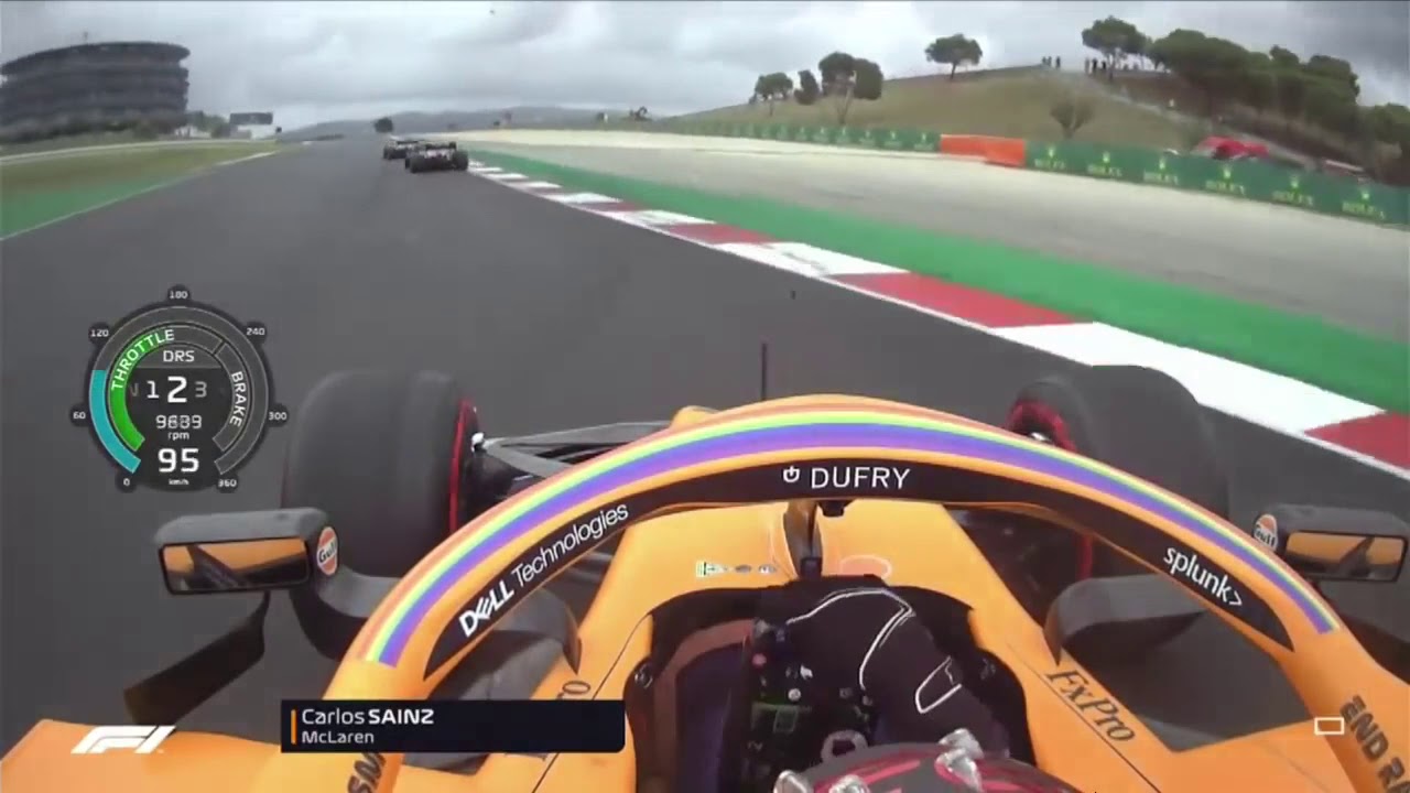 F1 2020 Carlos Sainz Amazing Race Start Onboard   Portuguese Grand Prix   Portimao   With Telemetry
