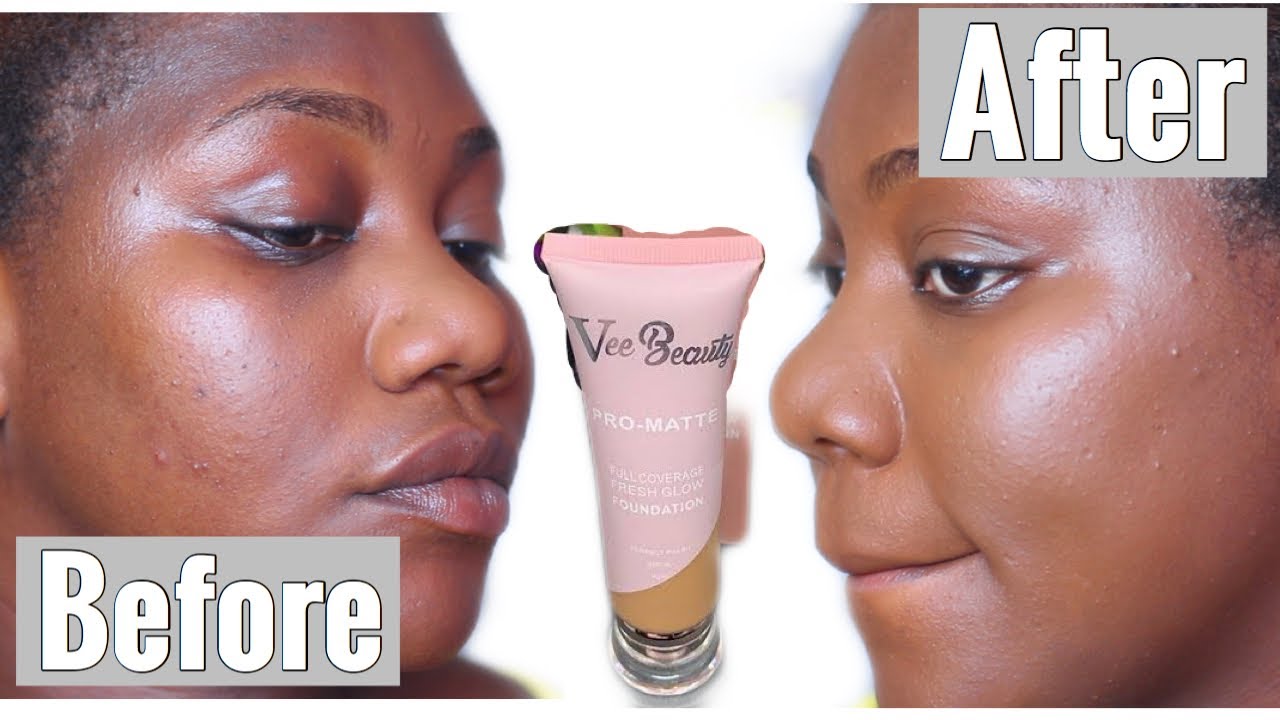 First Impression Of Vee Beauty Foundation/ Wear Test/ Foundation Review + Demo/ THETALLBLACKCHIC
