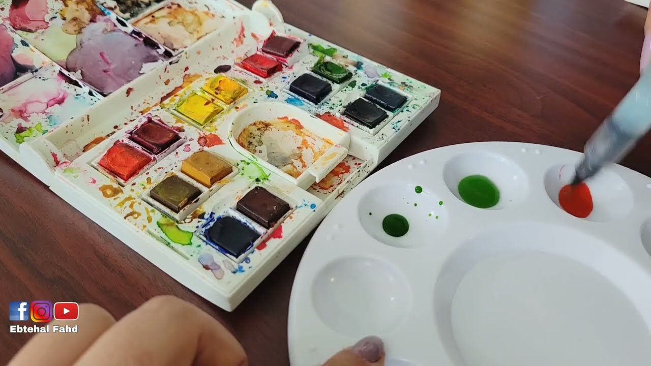 تخفيف الألوان المائية/ Creating multiple Watercolor Degrees