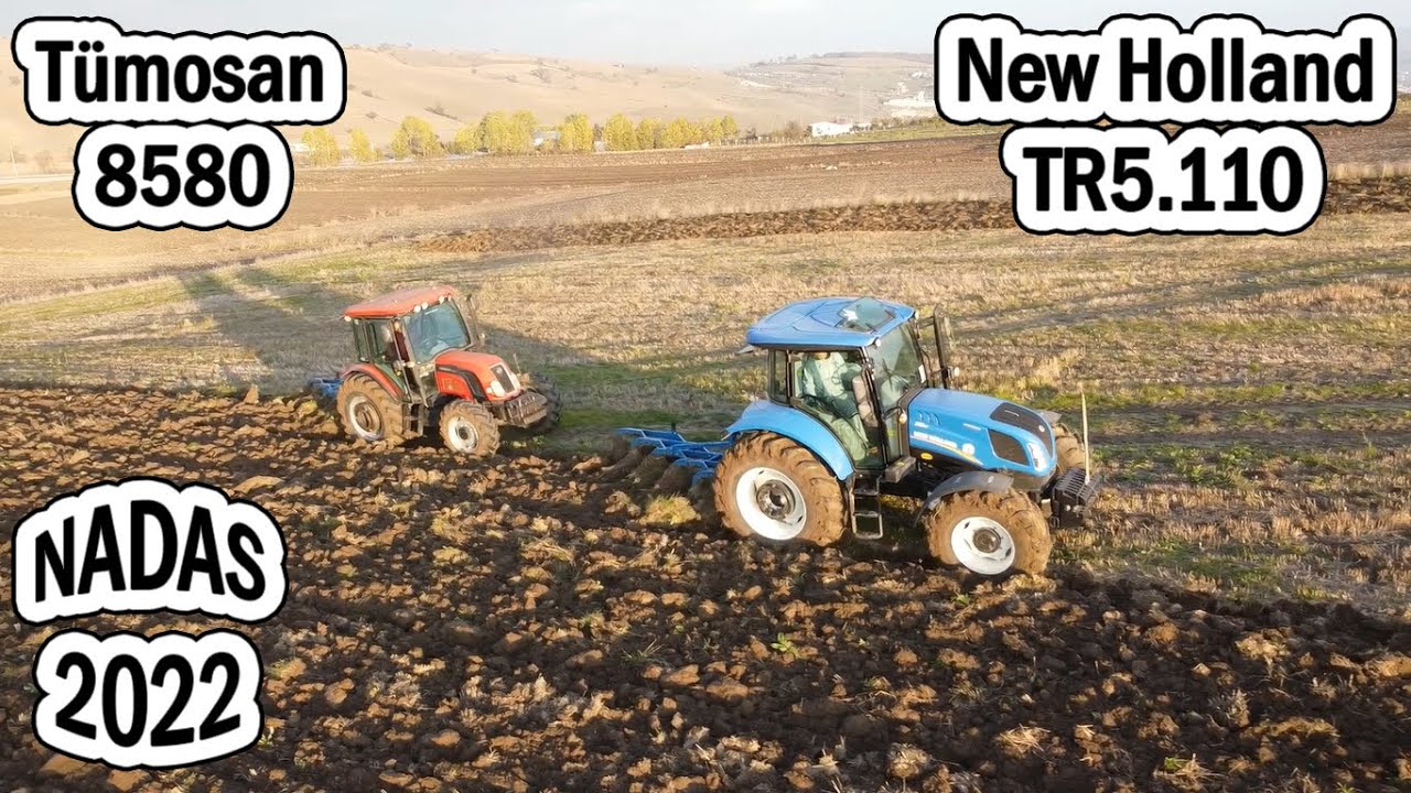 New Holland TR5.110 5'li 10 Numaralı Pulluk & Tümosan 8580 5'li 11 Numaralı Pulluk Çift Sürümünde!