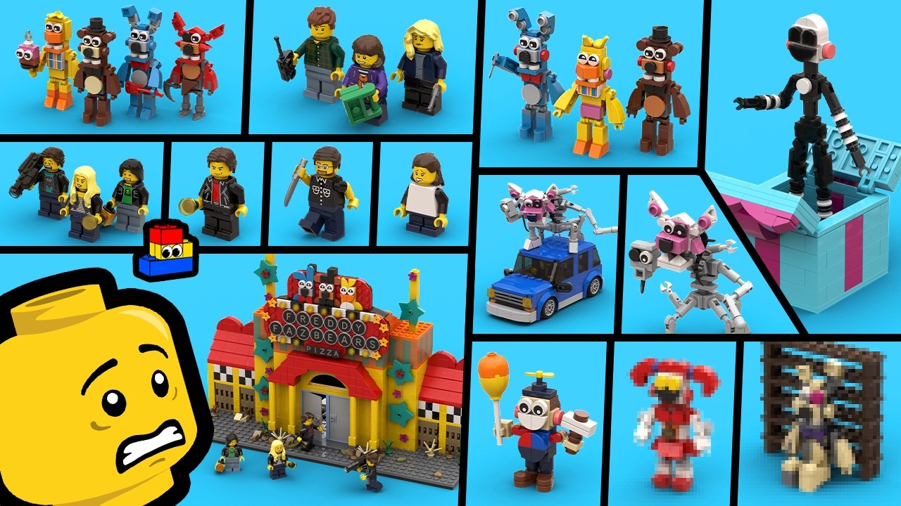 LEGO FNAF 2 Movie: Minifigures and Playsets (Five Nights At Freddy's 2)