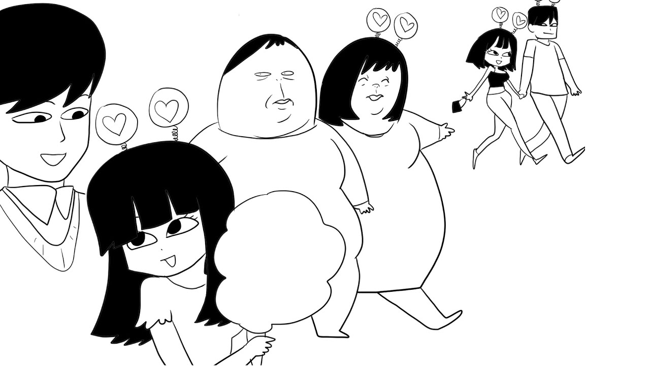 주위를 둘러보니 우울해진 뚱커플